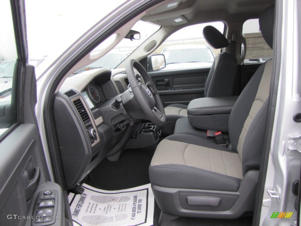 2012 Ram 1500 Express Quad Cab - Bright Silver Metallic / Dark Slate Gray/Medium Graystone photo #7