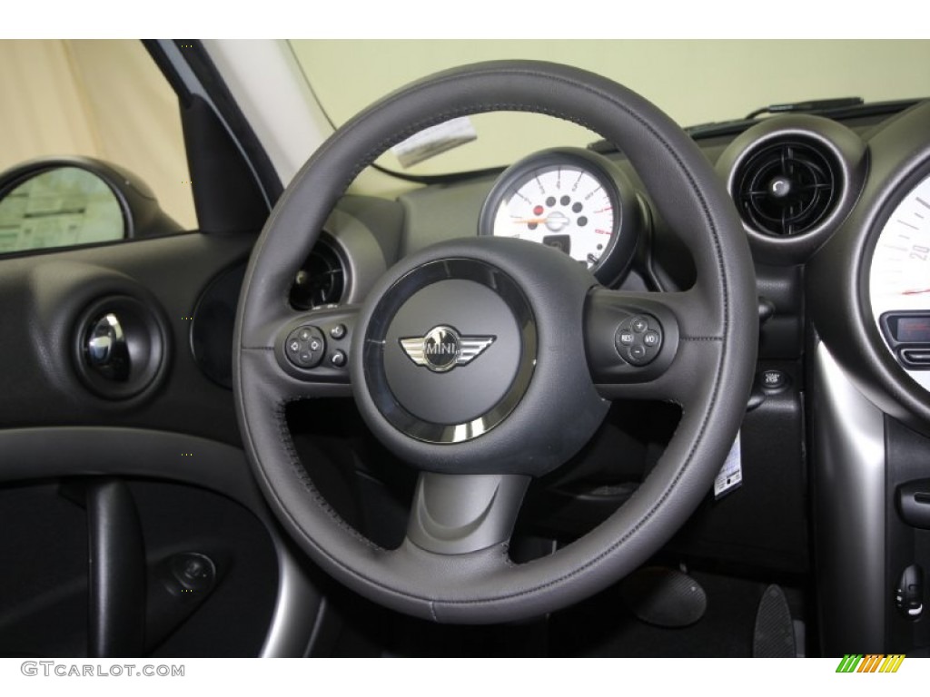2012 Mini Cooper Countryman Carbon Black Steering Wheel Photo #56791923