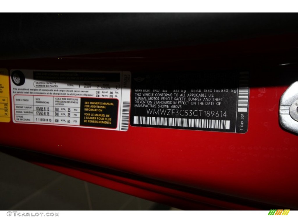 2012 Mini Cooper Clubman Info Tag Photo #56792436