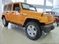 2012 Dozer Yellow Jeep Wrangler Unlimited Sahara 4x4  photo #3