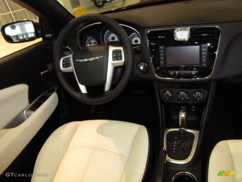2012 Chrysler 200 Limited Convertible Black/Pearl Dashboard Photo #56792646