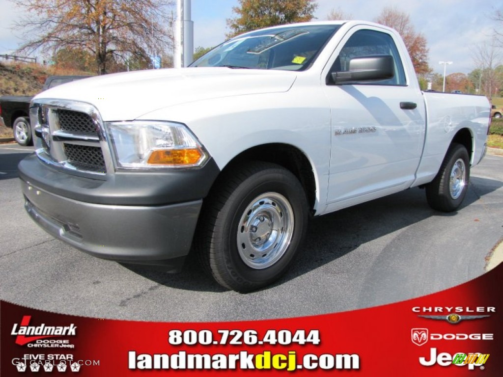 2011 Ram 1500 ST Regular Cab - Bright White / Dark Slate Gray/Medium Graystone photo #1