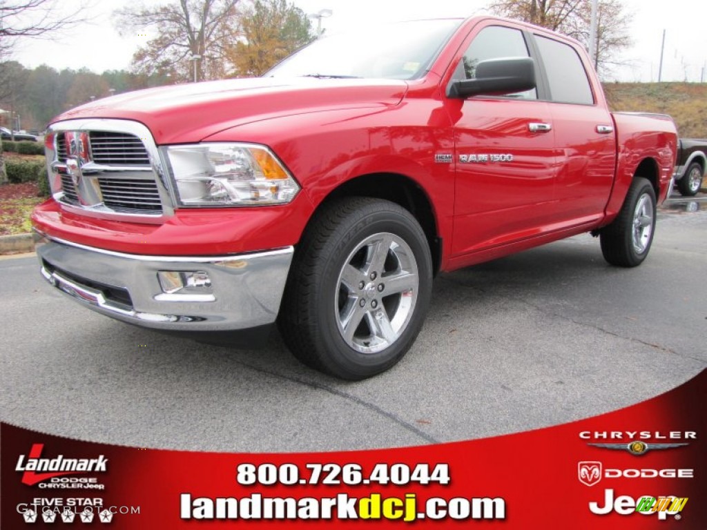 2011 Ram 1500 Big Horn Crew Cab - Flame Red / Dark Slate Gray/Medium Graystone photo #1