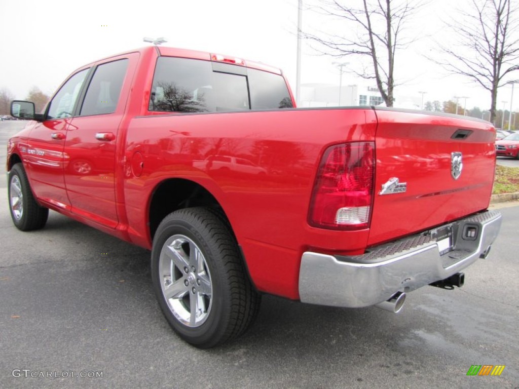 2011 Ram 1500 Big Horn Crew Cab - Flame Red / Dark Slate Gray/Medium Graystone photo #2