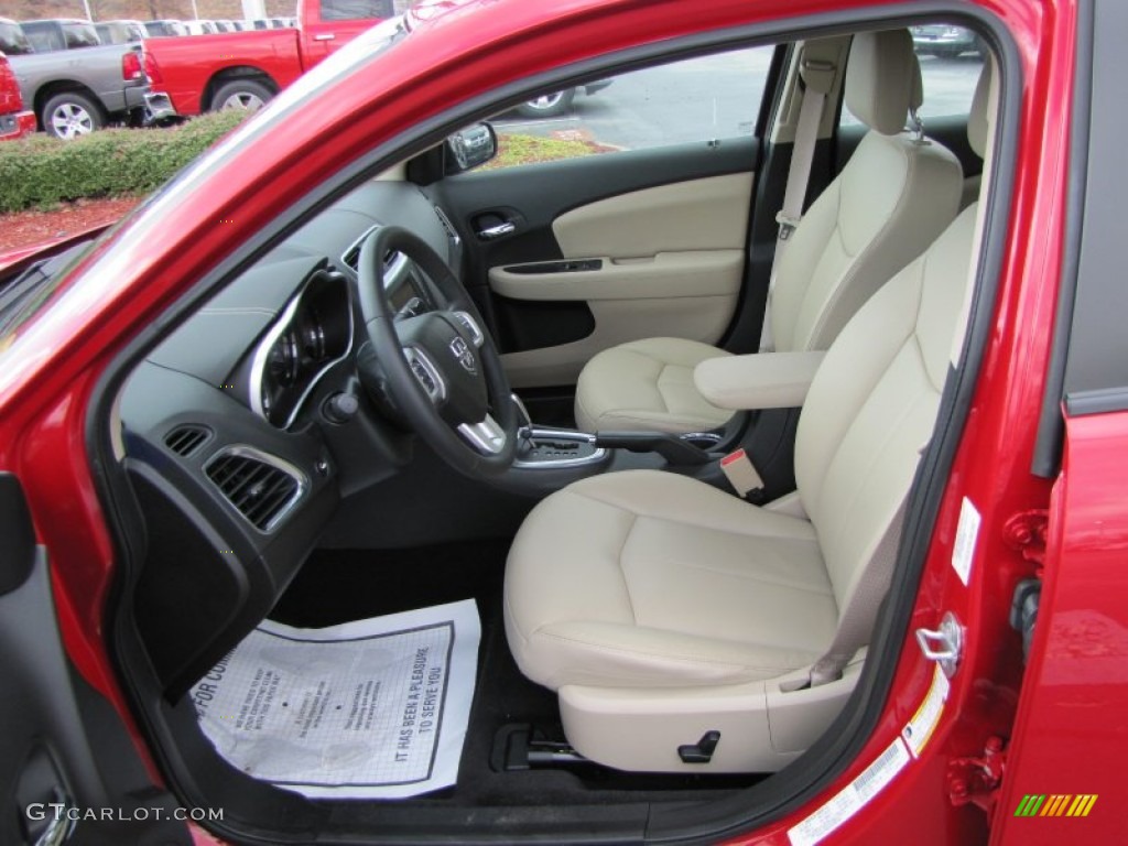 Black/Light Frost Beige Interior 2011 Dodge Avenger Lux Photo #56793078