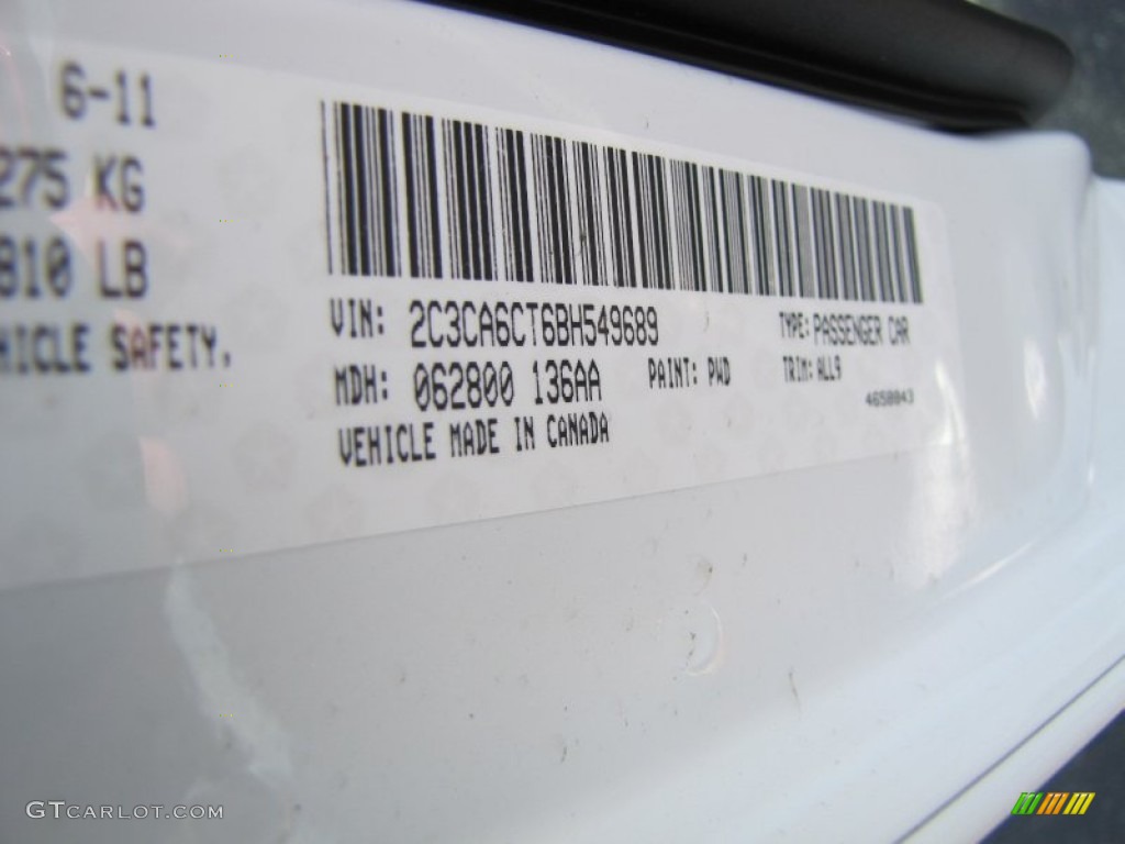 2011 300 Color Code PWD for Ivory Tri-Coat Pearl Photo #56793688