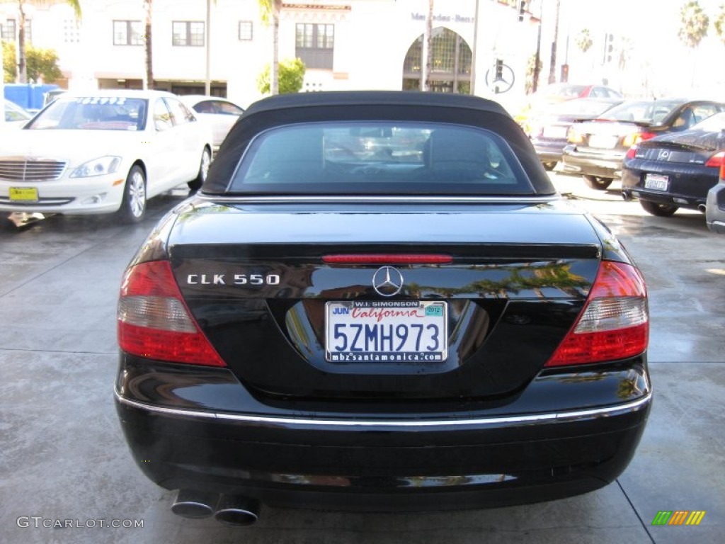 2007 CLK 550 Cabriolet - Black / Black photo #3