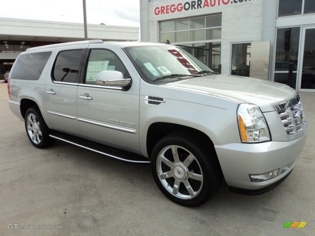 2012 Escalade ESV Luxury - Radiant Silver Metallic / Ebony/Ebony photo #2