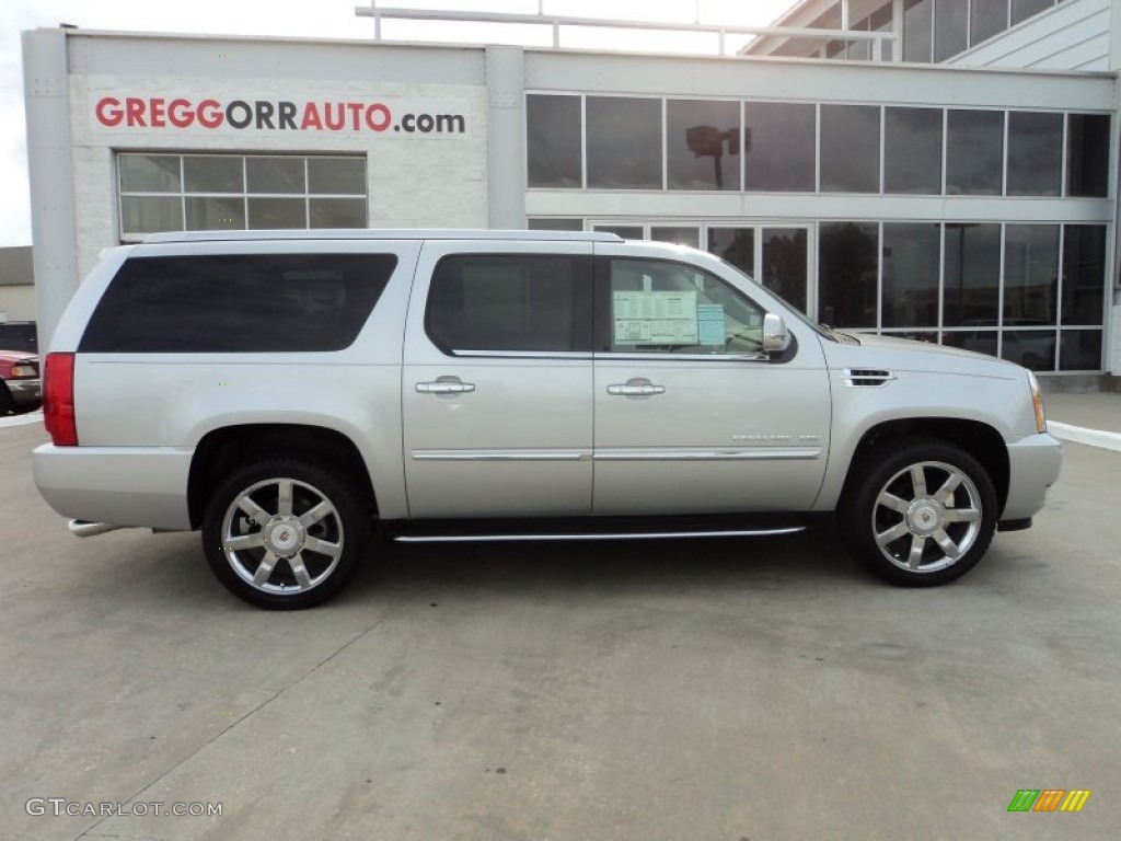 2012 Escalade ESV Luxury - Radiant Silver Metallic / Ebony/Ebony photo #6