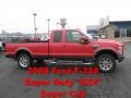 Red 2008 Ford F250 Super Duty FX4 SuperCab 4x4