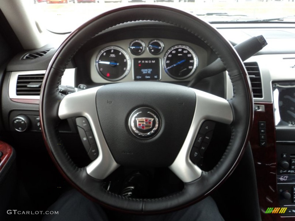 2012 Cadillac Escalade Standard Escalade Model Ebony/Ebony Steering Wheel Photo #56798859
