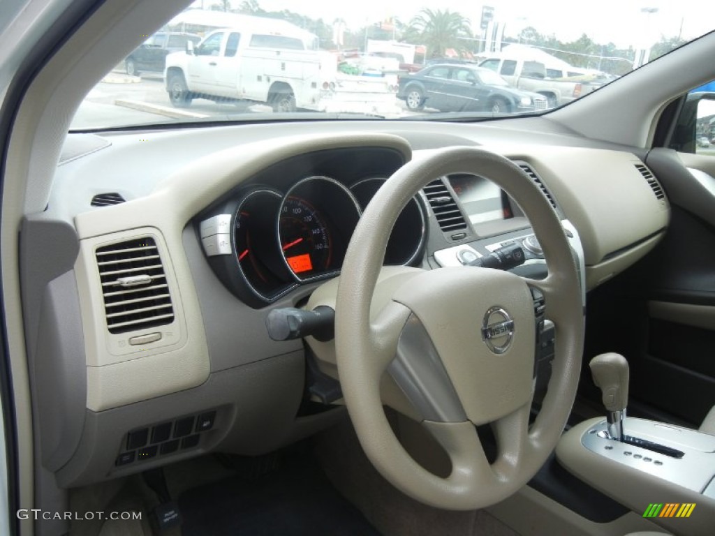 2010 Murano SL - Glacier White Pearl / Beige photo #13