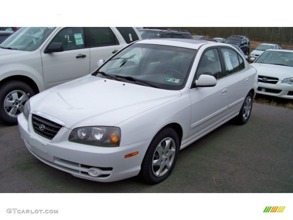 2006 Elantra GLS Sedan - Nordic White / Beige photo #1
