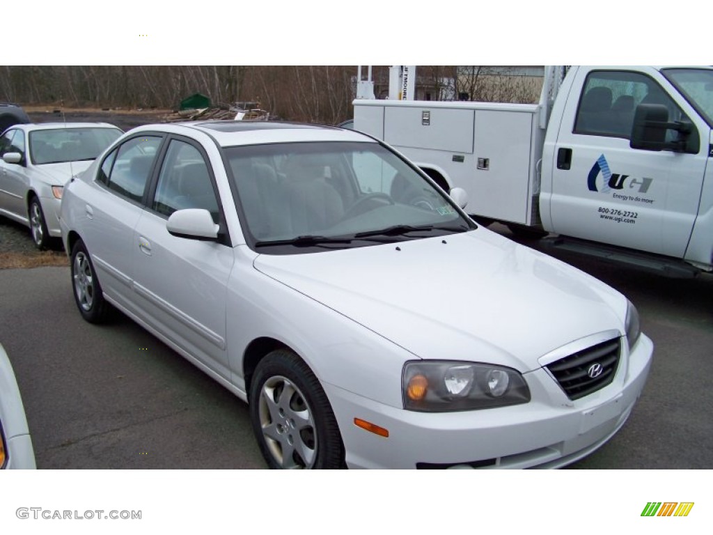 2006 Elantra GLS Sedan - Nordic White / Beige photo #2
