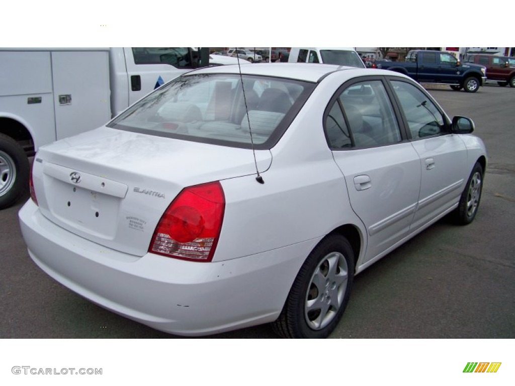 2006 Elantra GLS Sedan - Nordic White / Beige photo #3
