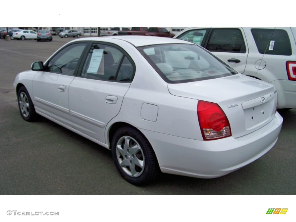 2006 Elantra GLS Sedan - Nordic White / Beige photo #4