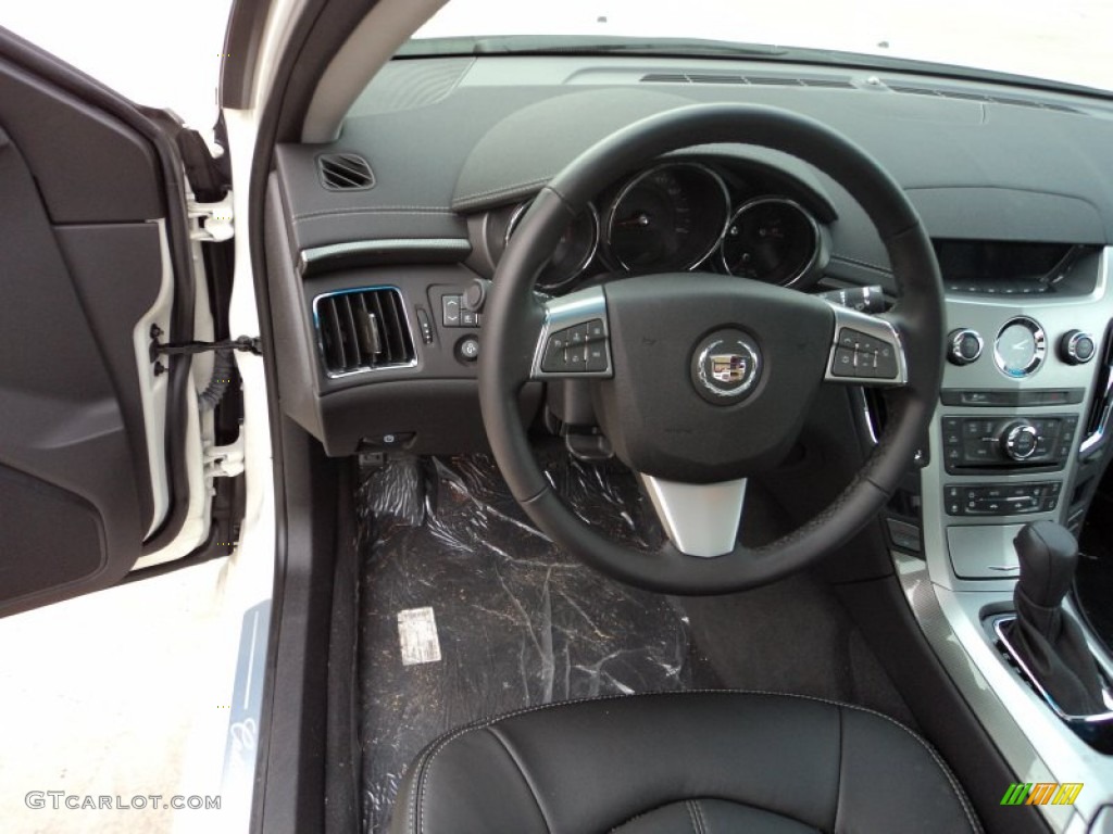 2012 Cadillac CTS 3.0 Sedan Ebony/Ebony Steering Wheel Photo #56799975