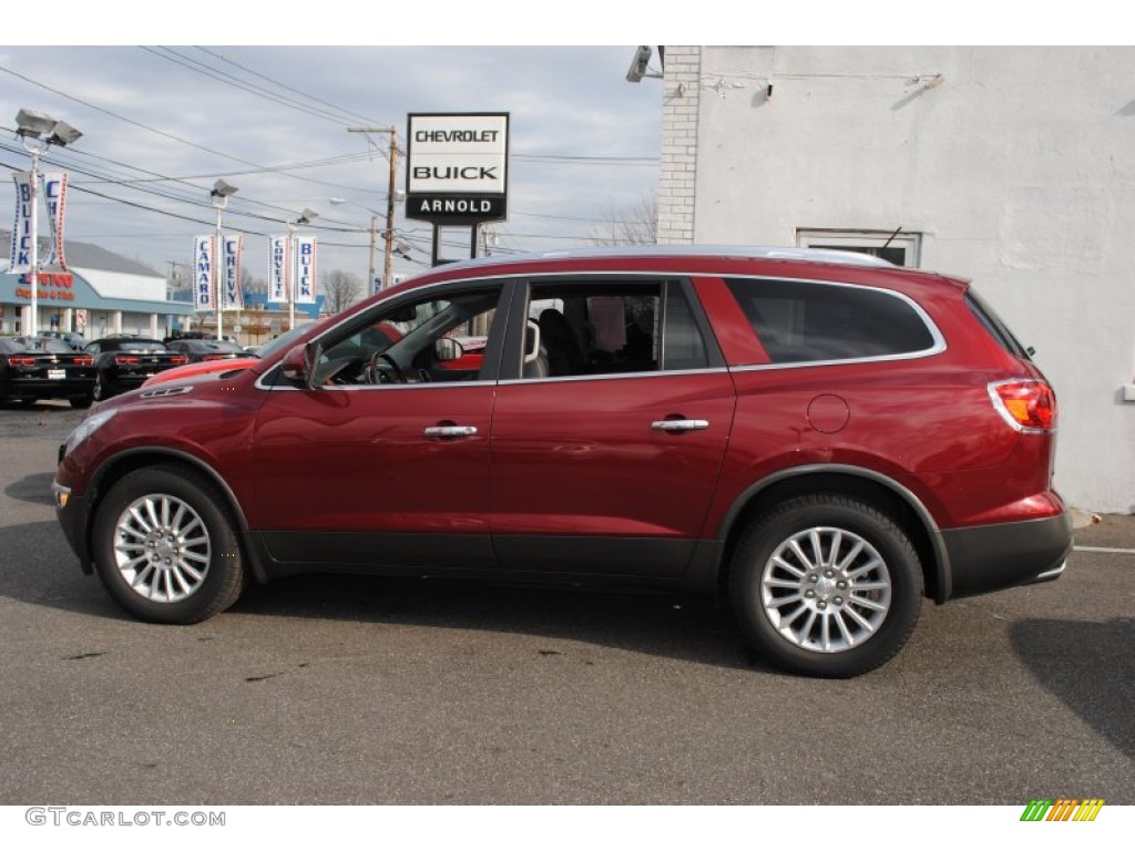 2011 Enclave CXL AWD - Red Jewel Tintcoat / Ebony/Ebony photo #3