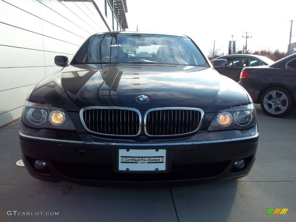 2008 7 Series 750Li Sedan - Monaco Blue Metallic / Cream Beige photo #2