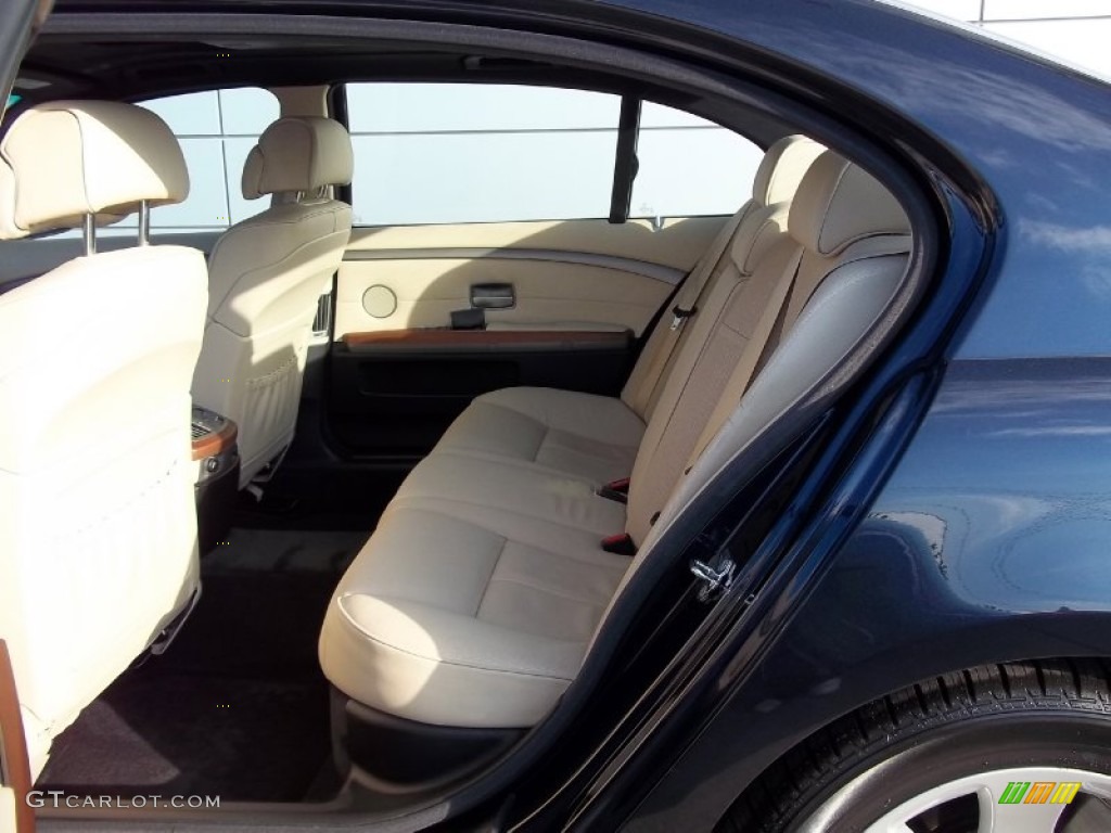 2008 7 Series 750Li Sedan - Monaco Blue Metallic / Cream Beige photo #8