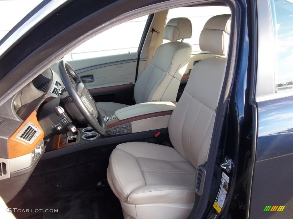 2008 7 Series 750Li Sedan - Monaco Blue Metallic / Cream Beige photo #11