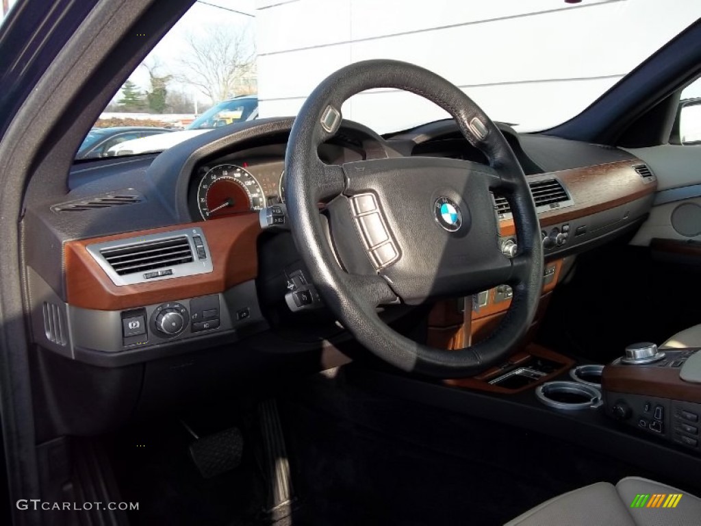2008 7 Series 750Li Sedan - Monaco Blue Metallic / Cream Beige photo #12