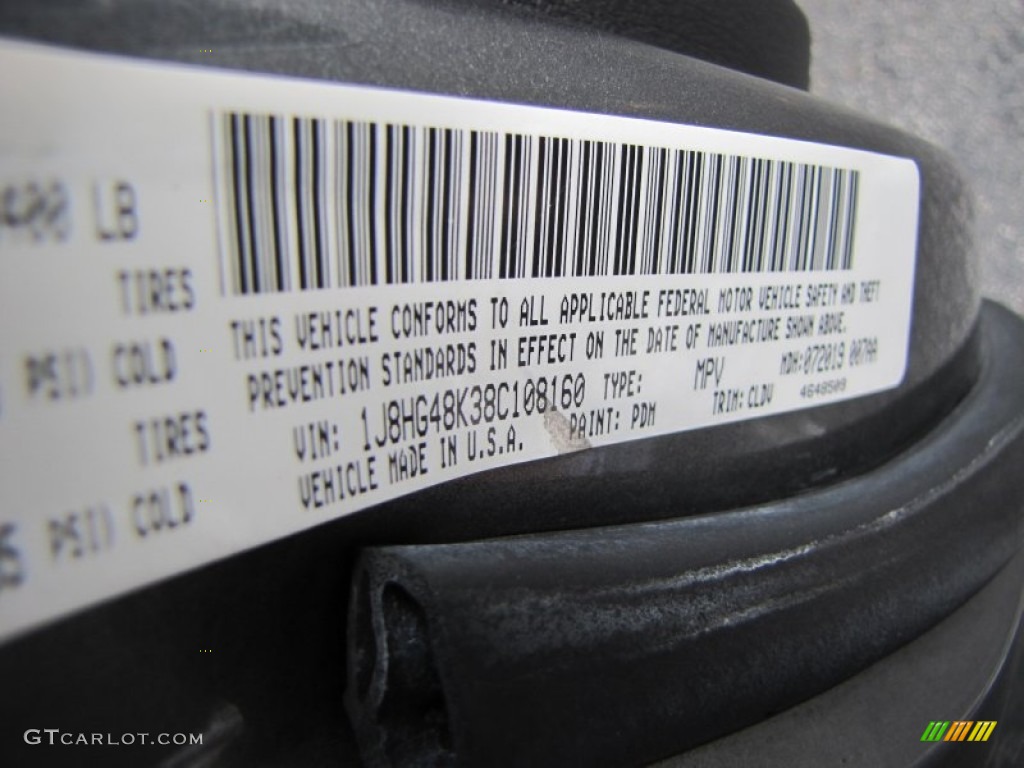2008 Commander Color Code PDM for Mineral Gray Metallic Photo #56803959