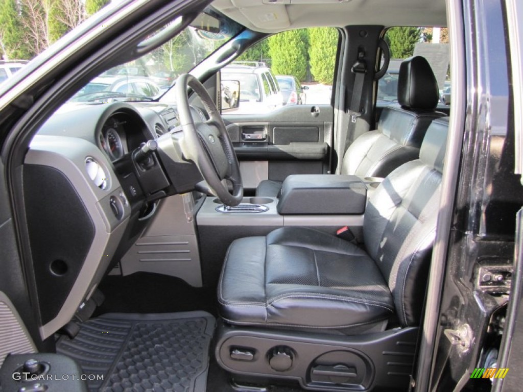 Black/Medium Flint Interior 2007 Ford F150 FX4 SuperCrew 4x4 Photo #56804145