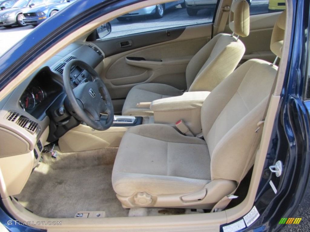 Ivory Interior 2003 Honda Civic LX Coupe Photo #56804556
