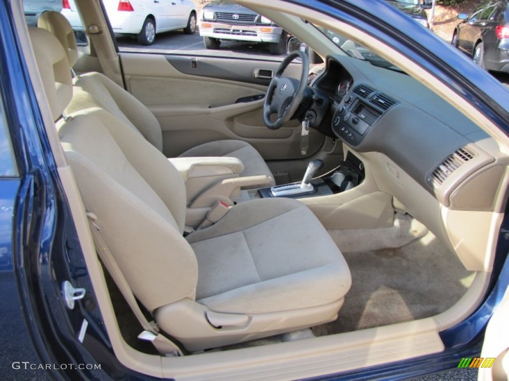 Ivory Interior 2003 Honda Civic LX Coupe Photo #56804590