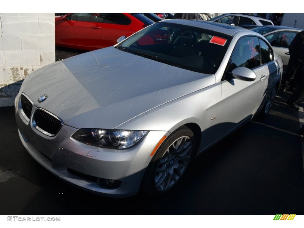 2009 3 Series 328i Coupe - Titanium Silver Metallic / Black photo #6