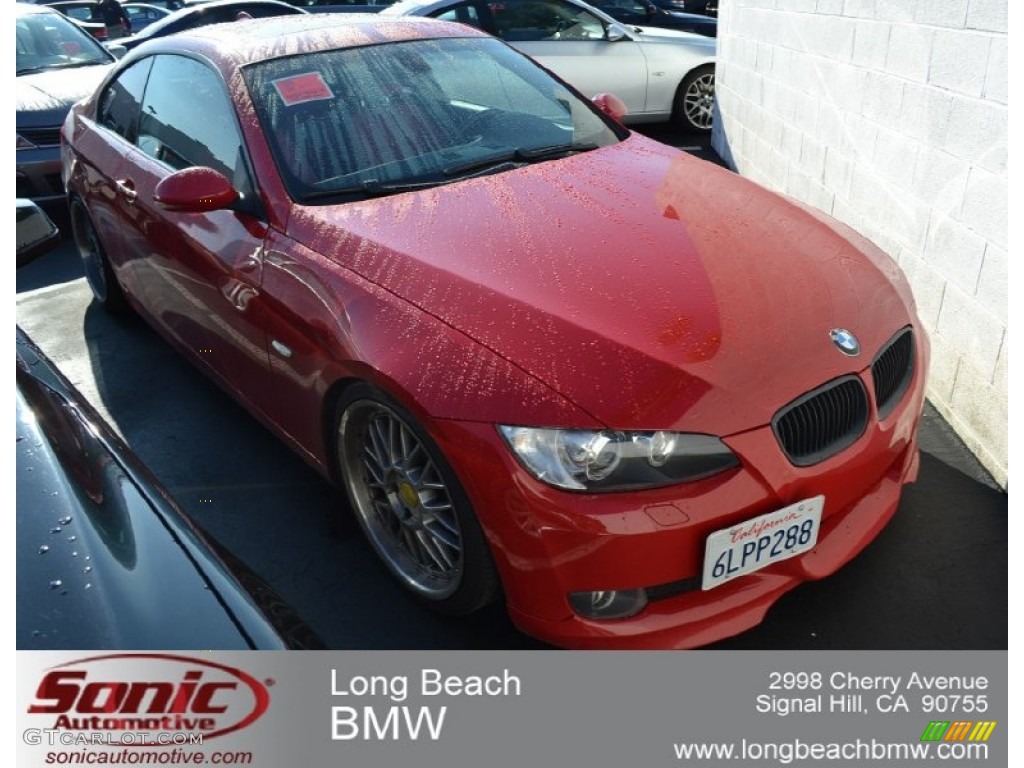 2007 3 Series 328i Coupe - Crimson Red / Coral Red/Black photo #1