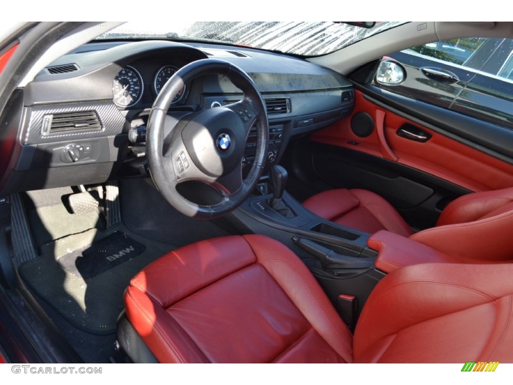 2007 3 Series 328i Coupe - Crimson Red / Coral Red/Black photo #4