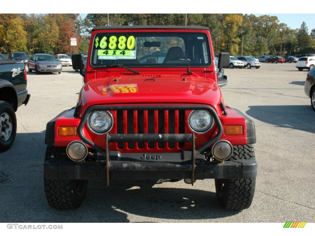 1999 Wrangler Sport 4x4 - Flame Red / Camel photo #2