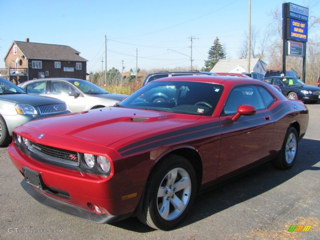 2010 Challenger R/T - Inferno Red Crystal Pearl / Dark Slate Gray photo #1