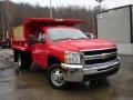 Victory Red 2010 Chevrolet Silverado 3500HD Work Truck Regular Cab 4x4 Chassis Dump Truck