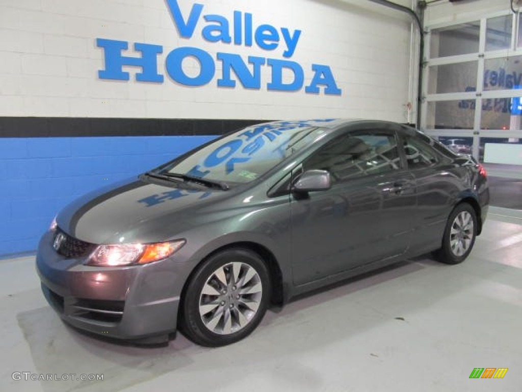 2009 Civic EX Coupe - Polished Metal Metallic / Gray photo #1