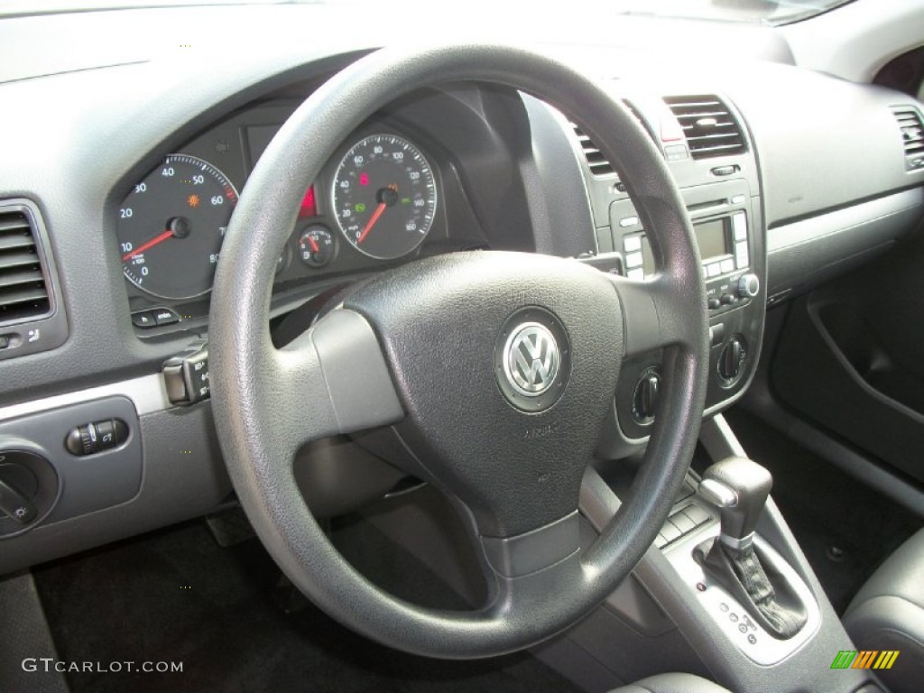 2007 Volkswagen Jetta 2.5 Sedan Anthracite Steering Wheel Photo #56808560