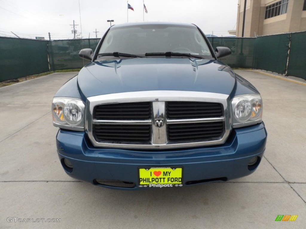 2006 Dakota SLT Club Cab - Atlantic Blue Pearl / Medium Slate Gray photo #8