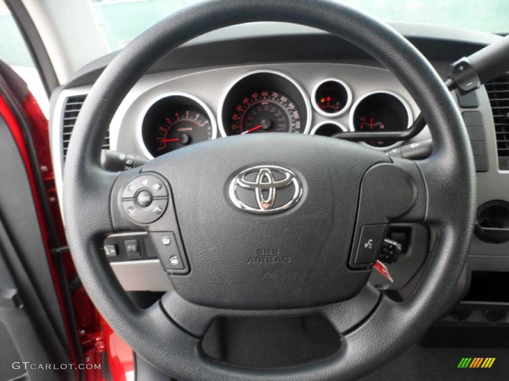 2012 Toyota Tundra SR5 CrewMax Graphite Steering Wheel Photo #56811772