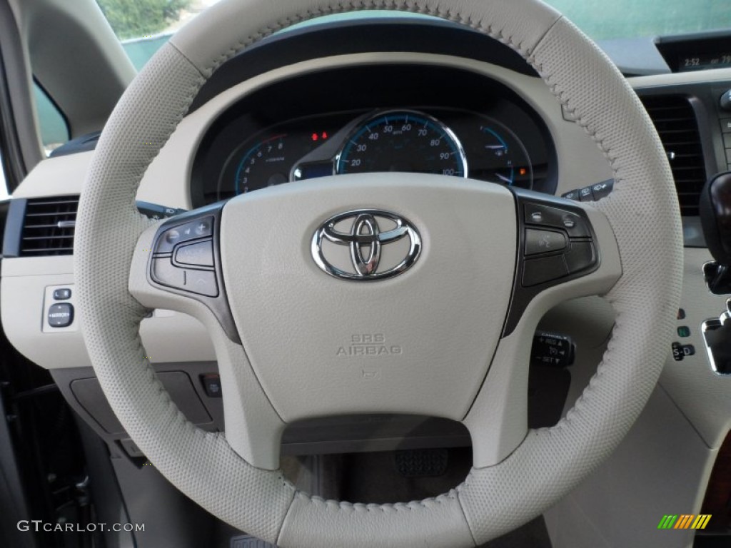 2012 Toyota Sienna XLE Bisque Steering Wheel Photo #56812735