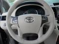 2012 Toyota Sienna Bisque Interior Steering Wheel Photo