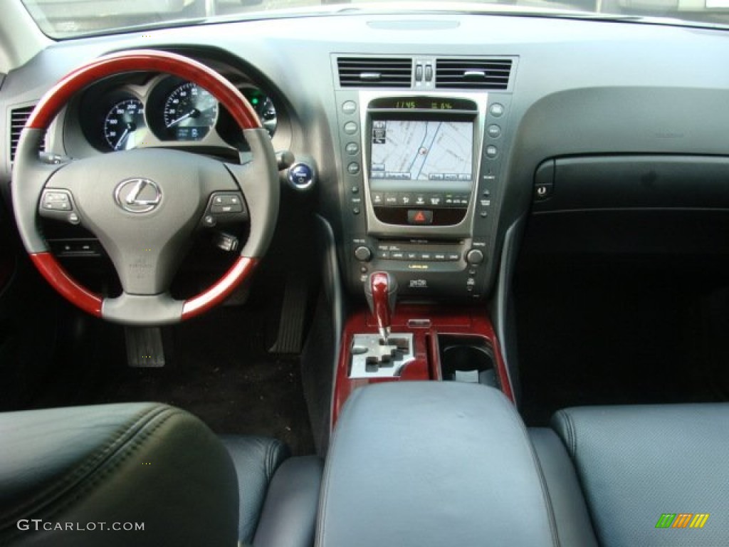 2011 Lexus GS 450h Hybrid Black/Red Walnut Dashboard Photo #56813494