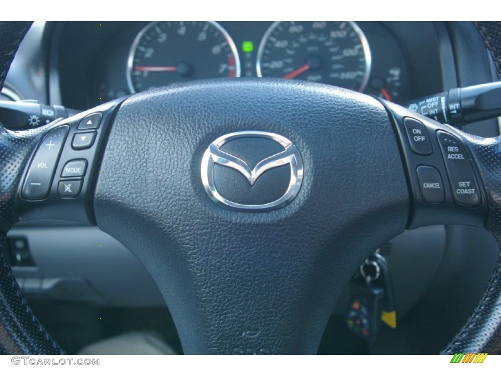 2003 MAZDA6 s Sedan - Sonic Blue Pearl / Gray photo #10