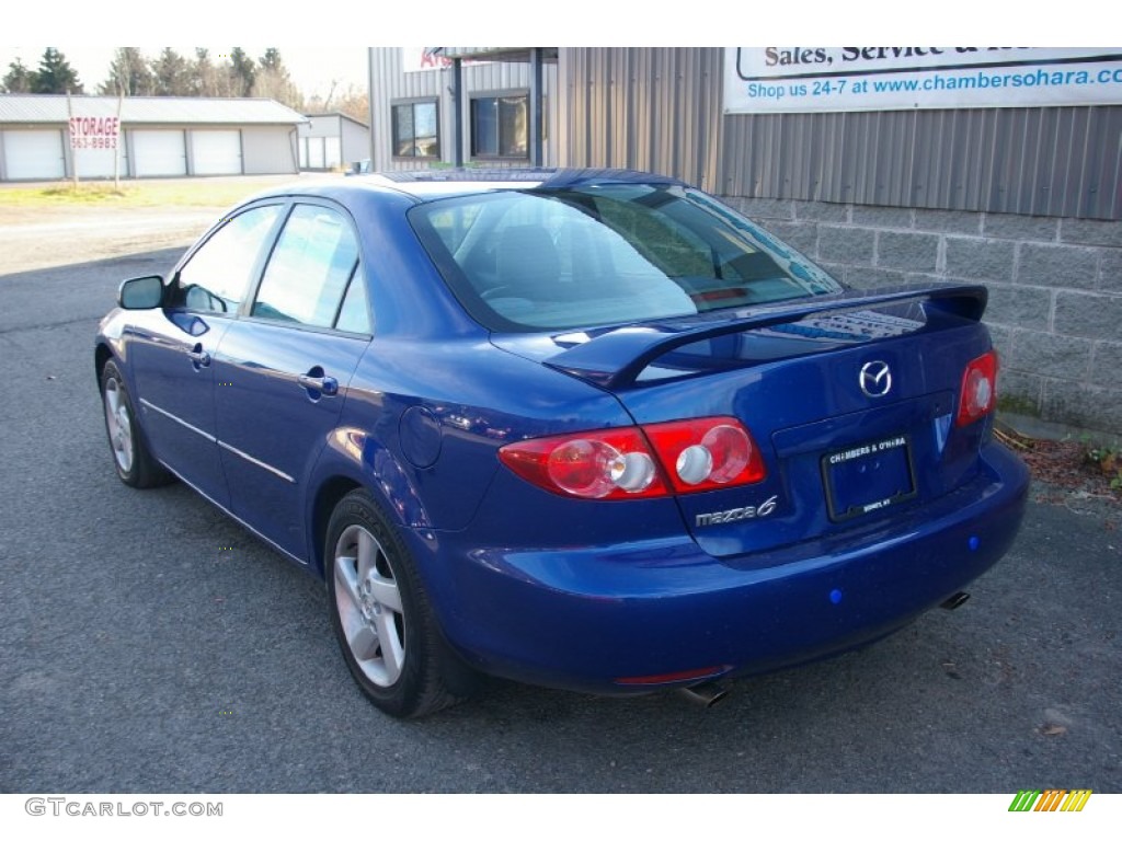 2003 MAZDA6 s Sedan - Sonic Blue Pearl / Gray photo #13