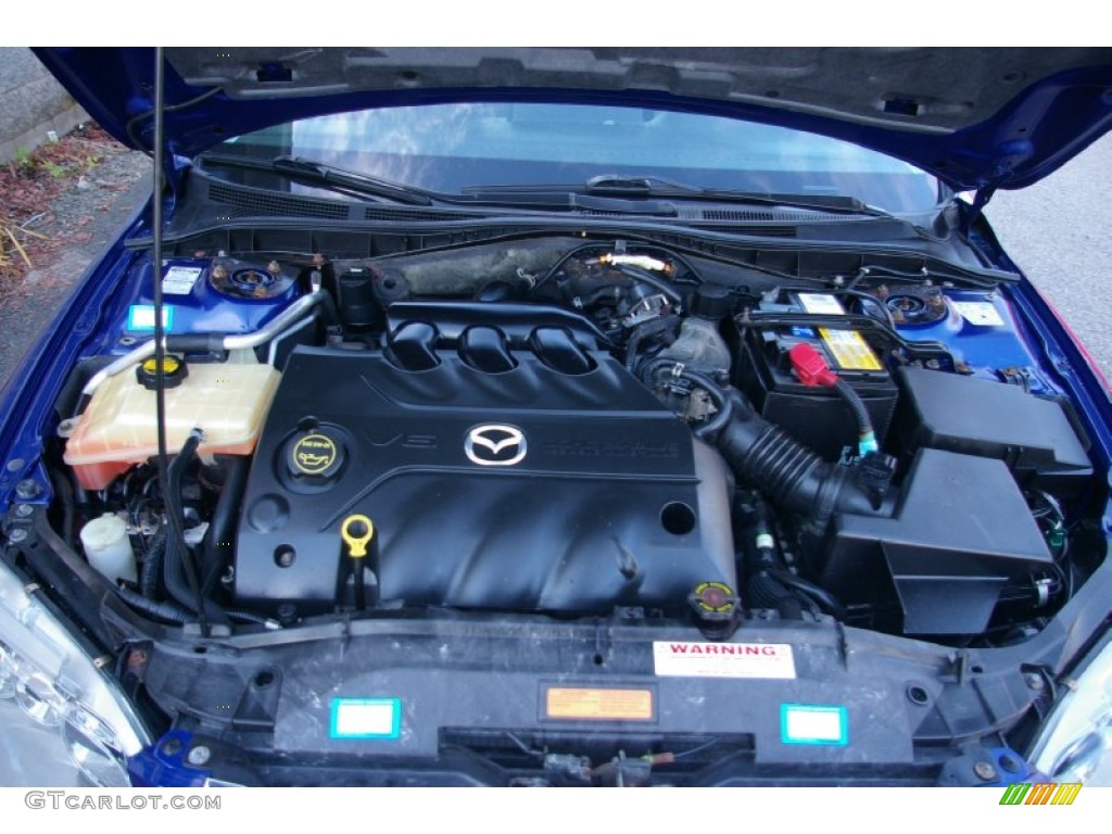2003 MAZDA6 s Sedan - Sonic Blue Pearl / Gray photo #18