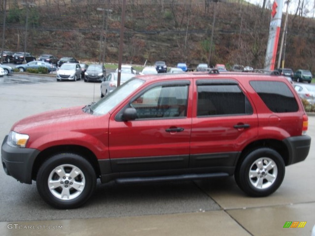 2005 Escape XLT V6 - Redfire Metallic / Medium/Dark Pebble Beige photo #4