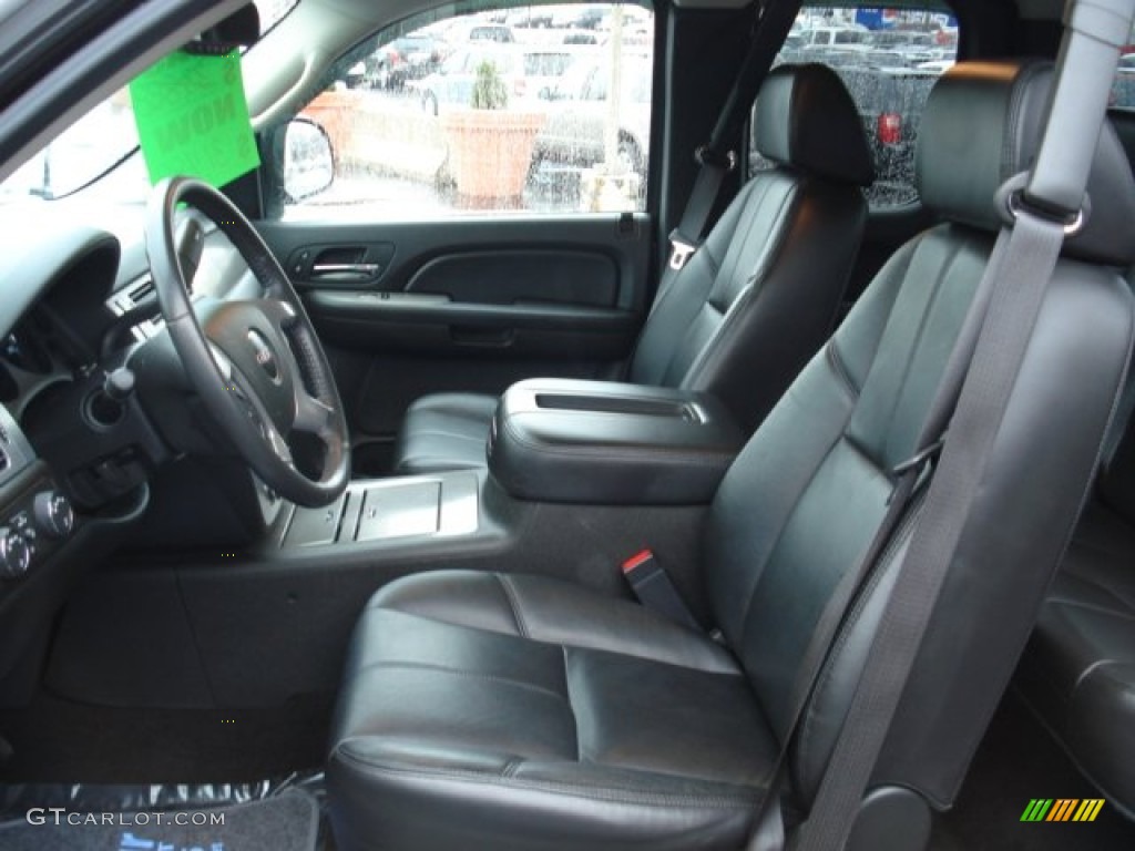 2009 Sierra 1500 SLT Extended Cab 4x4 - Carbon Black Metallic / Ebony photo #11