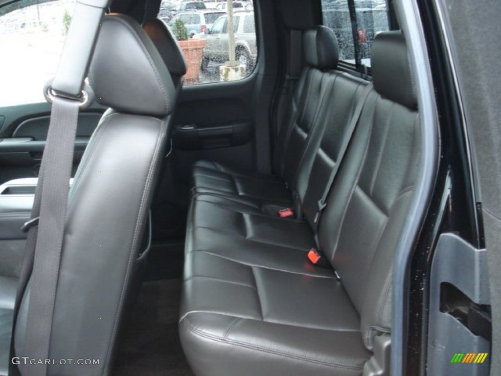 2009 Sierra 1500 SLT Extended Cab 4x4 - Carbon Black Metallic / Ebony photo #13