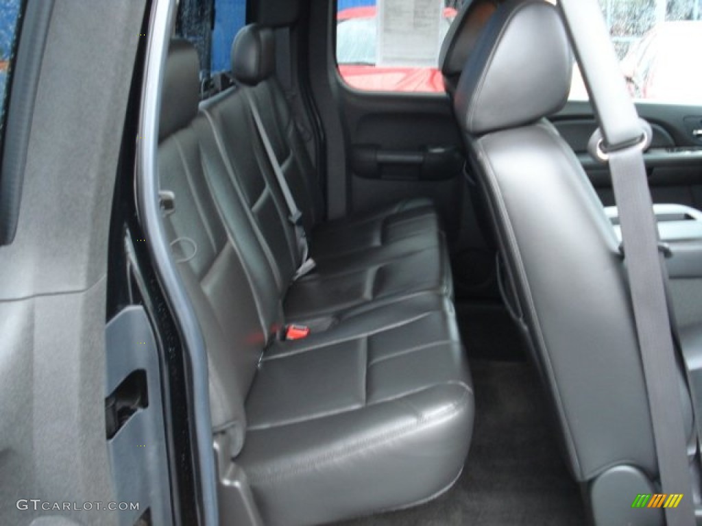 2009 Sierra 1500 SLT Extended Cab 4x4 - Carbon Black Metallic / Ebony photo #15